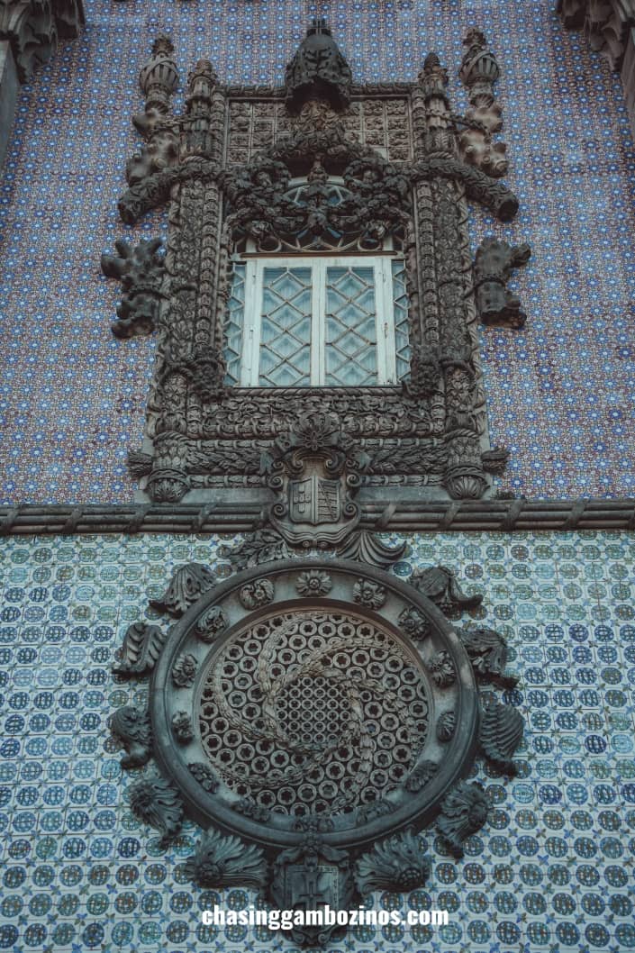 details at Pena Palace facade.