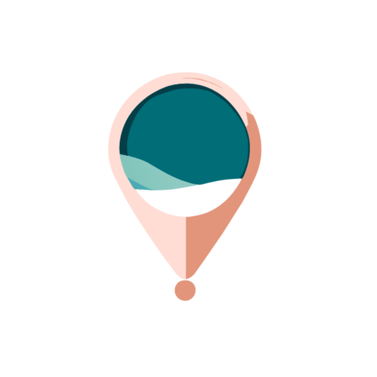 Illustration of a location pin, designed to enhance the travel blog storytelling.