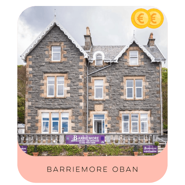 Facade of the Barriemore Oban, one of the best places to stay in Oban.