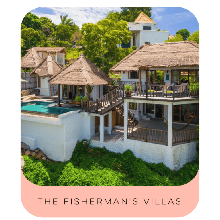 Cliffside hotel where to stay in Koh Tao, The Fisherman's Villas.