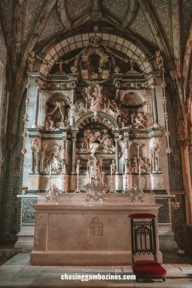 interior of Pena Palace chapel in Sintra.