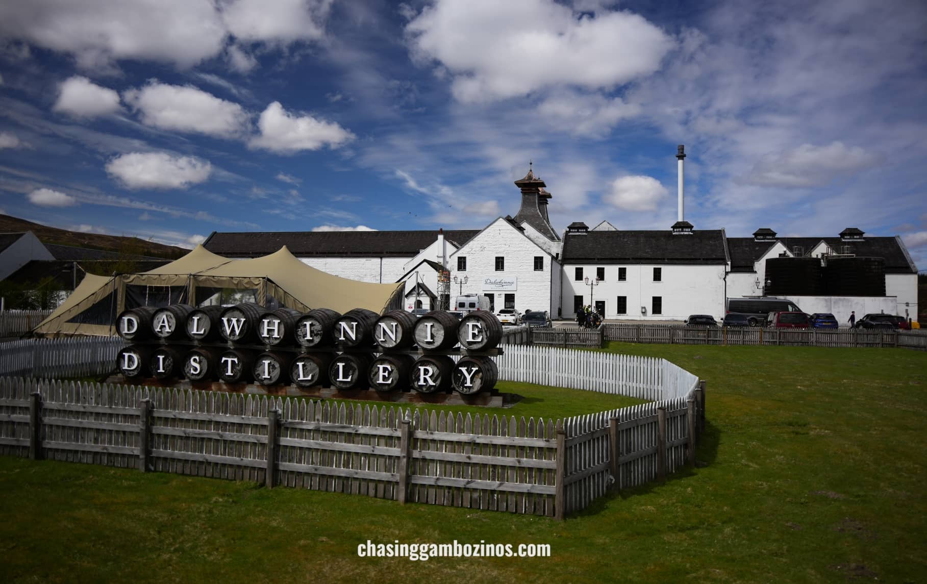 Dalwhinnie Distillery in Scotland.