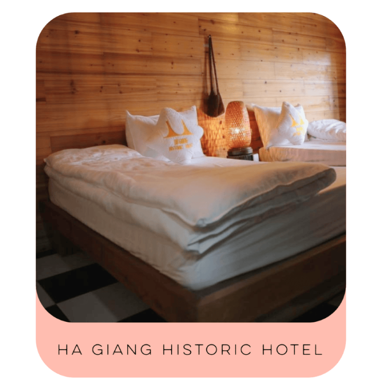 Bedroom at Ha Giang Historic Hotel, a lovely place where to stay in Ha Giang city.