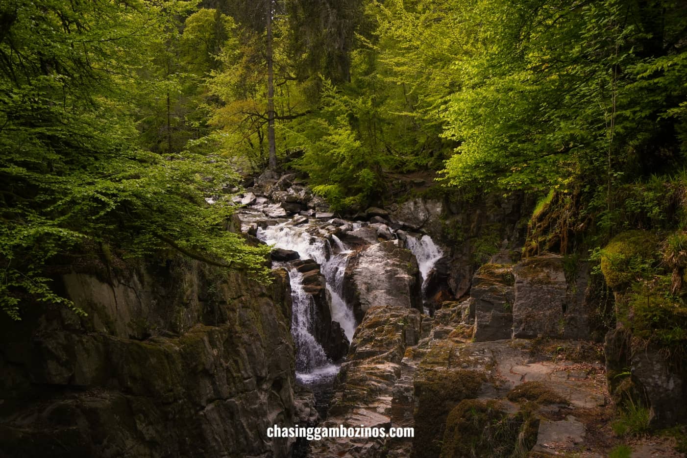 Waterfall at the Hermitage, in Scotland.