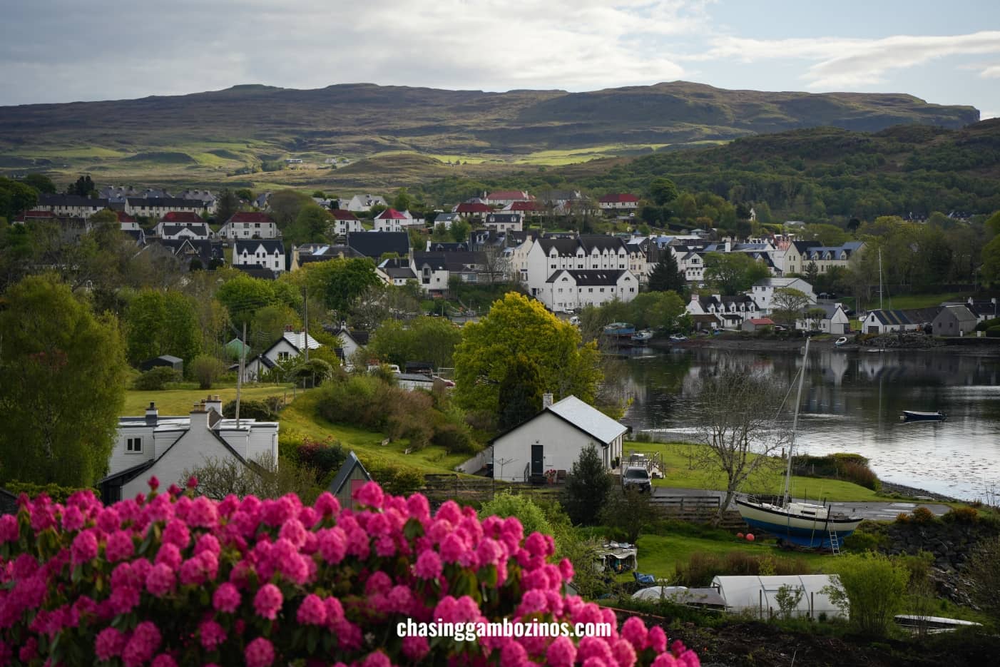 Houses in Portree, admired during the Isle of Skye tour.