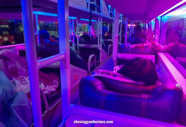 Inside a sleeper bus while everyone is asleep, from Hanoi to Ha Giang loop.
