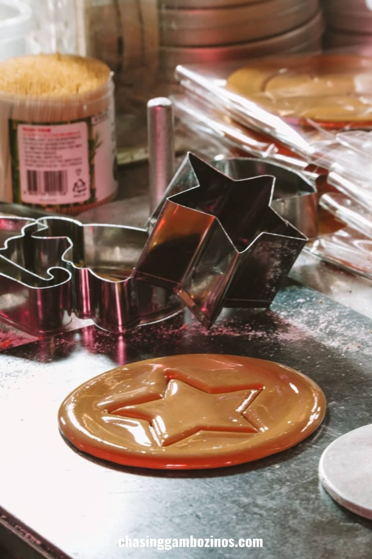 squid games traditional korean caramel sweet.