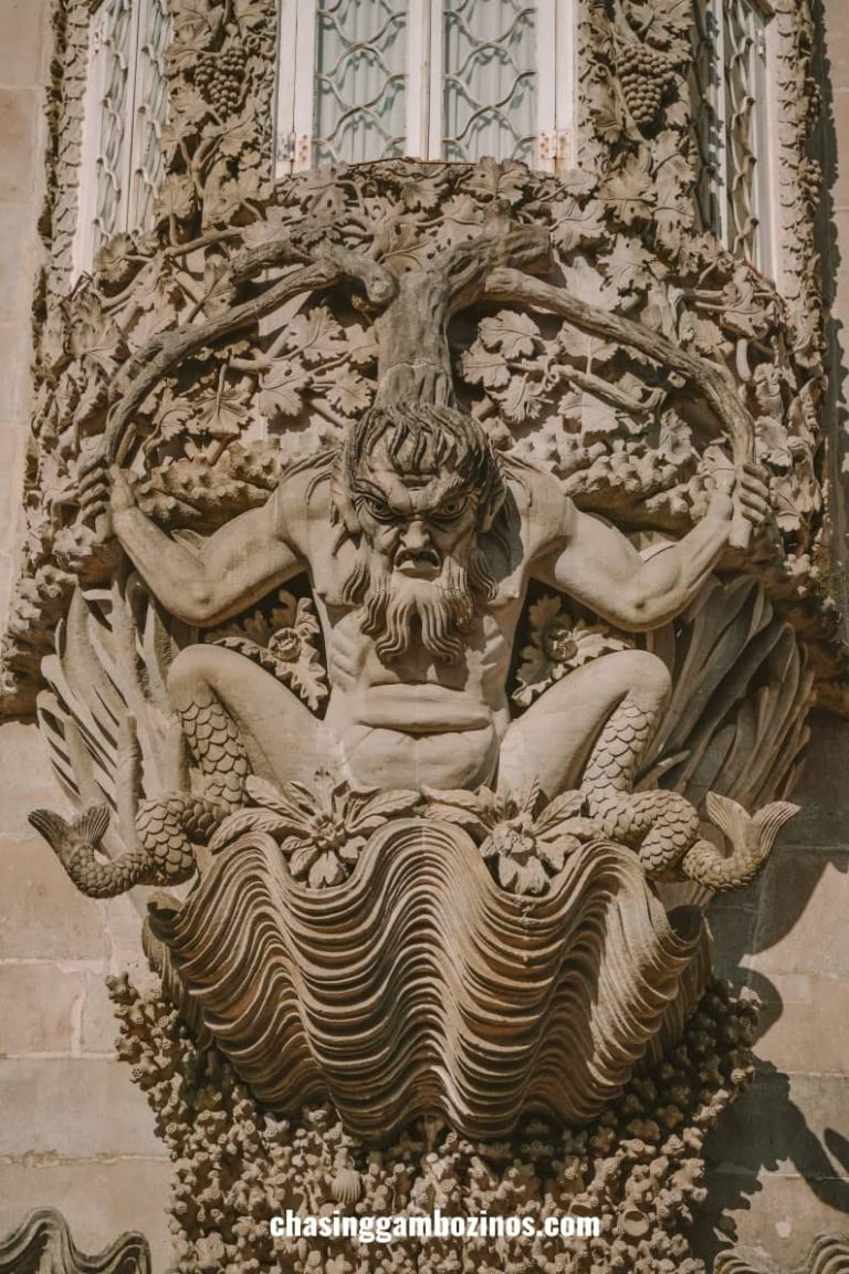 Pena Palace triton facade.